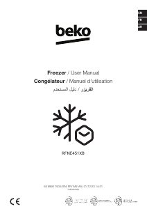 Bruksanvisning BEKO RFNE451XB Frys