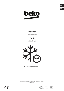 Bruksanvisning BEKO B3RFNE314ZXPE1 Frys