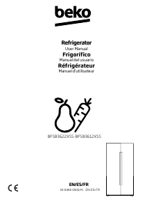 Bruksanvisning BEKO BFSB3612XSS Kyl-frys