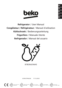 Bedienungsanleitung BEKO B7BCNA296HS Kühl-gefrierkombination