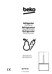 Bruksanvisning BEKO BFFD3624SS Kyl-frys