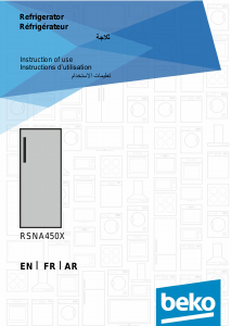 Mode d’emploi BEKO RSNA450X Réfrigérateur