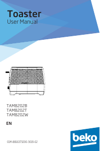 Bruksanvisning BEKO TAM 8202 W Brödrost