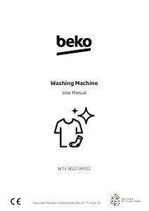 Bruksanvisning BEKO WTV 8612 XMCI2 Tvättmaskin