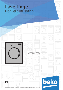 Mode d’emploi BEKO WCV 6512 BW Lave-linge