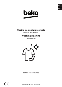 Bruksanvisning BEKO B3WFU49215WW ES Tvättmaskin