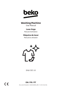 Mode d’emploi BEKO BAW 385 UK Lave-linge