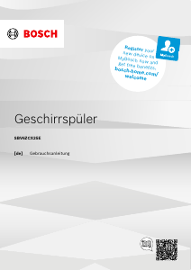 Bedienungsanleitung Bosch SBV6ZCX25E Geschirrspüler