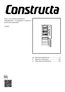 Handleiding Constructa CK587VSE0 Koel-vries combinatie