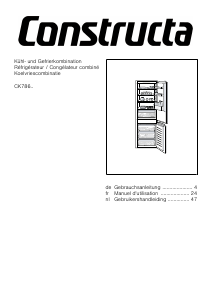 Mode d’emploi Constructa CK786NSE0 Réfrigérateur combiné
