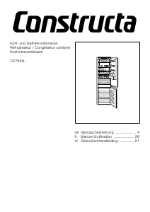 Bedienungsanleitung Constructa CK796NSE0 Kühl-gefrierkombination
