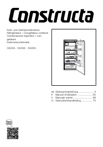 Handleiding Constructa CK242EFE0 Koelkast