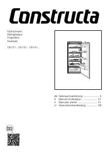 Manuale Constructa CK141EFE0 Frigorifero