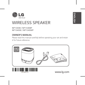 Bruksanvisning LG NP1540BP Högtalare