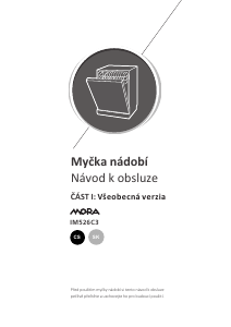Manuál Mora IM 526C3 Myčka na nádobí