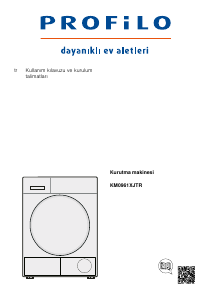 Kullanım kılavuzu Profilo KM0961XJTR Kurutma makinesi