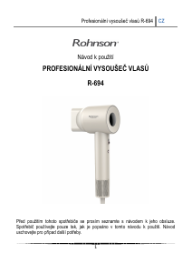 Manuál Rohnson R-694 Vlasový vysoušeč