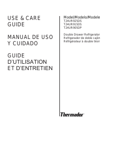 Manual Thermador T24UR905DP Refrigerator