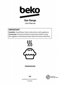 Manual BEKO PRGR34552SS Range