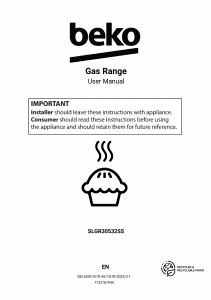 Manual BEKO SLGR30532SS Range