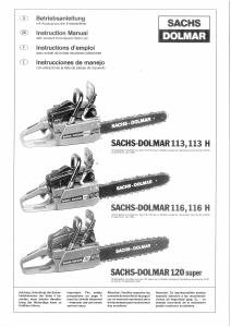 Manual Dolmar 113 Chainsaw