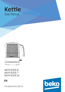 Manual BEKO WKM 8306 W Kettle