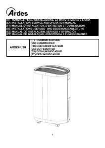 Mode d’emploi Ardes ARDEHU20 Déshumidificateur