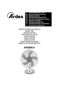 Mode d’emploi Ardes AR5BR31 Ventilateur