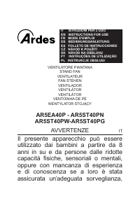 Mode d’emploi Ardes AR5ST40PW Ventilateur