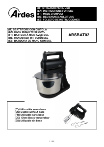 Manuale Ardes ARSBAT02 Sbattitore