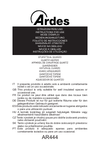 Manuál Ardes AR444 Topení