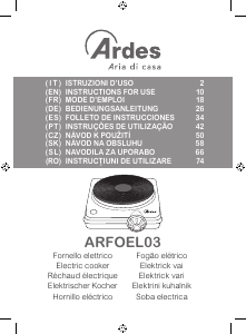 Mode d’emploi Ardes ARFOEL03 Table de cuisson