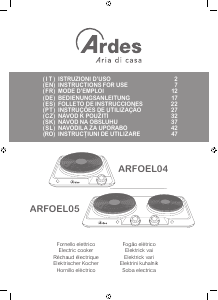 Mode d’emploi Ardes ARFOEL04 Table de cuisson