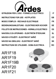 Manual Ardes AR1F19B Plită