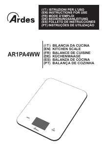 Manual Ardes AR1PA4WW Balança de cozinha