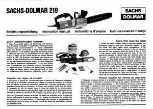 Manual Dolmar 219 Chainsaw