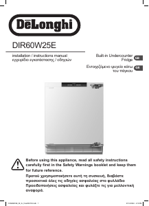 Handleiding DeLonghi DIR60W25E Koelkast
