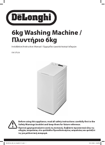 Bruksanvisning DeLonghi D612TL24 Tvättmaskin