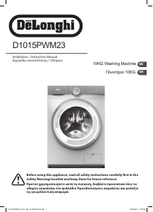 Bruksanvisning DeLonghi D1015PWM23 Tvättmaskin