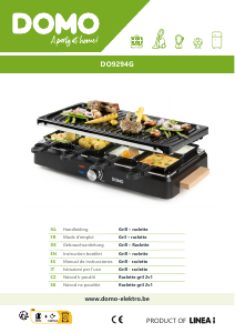 Mode d’emploi Domo DO9294G Gril raclette