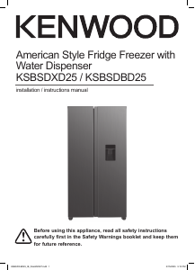 Bruksanvisning Kenwood KSBSDBD25 Kyl-frys