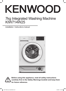 Bruksanvisning Kenwood KIW714W25 Tvättmaskin