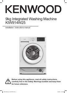 Bruksanvisning Kenwood KIW914W25 Tvättmaskin