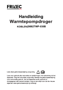 Mode d’emploi Frilec KOBLENZ9882TWP-030B Sèche-linge