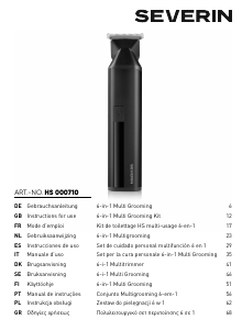 Bruksanvisning Severin HS 0710 Skäggtrimmer