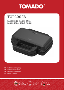 Handleiding Tomado TGP2002B Contactgrill