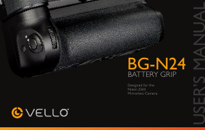 Bruksanvisning Vello BG-N24 Batterigrepp
