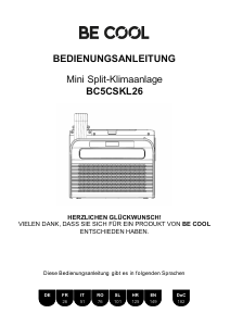 Mode d’emploi Be Cool BC5CSKL26 Climatiseur