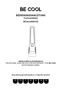 Manual Be Cool BCAuraSilk102 Ventilator