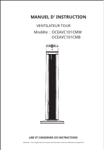 Mode d’emploi Oceanic OCEACV101CMW Ventilateur